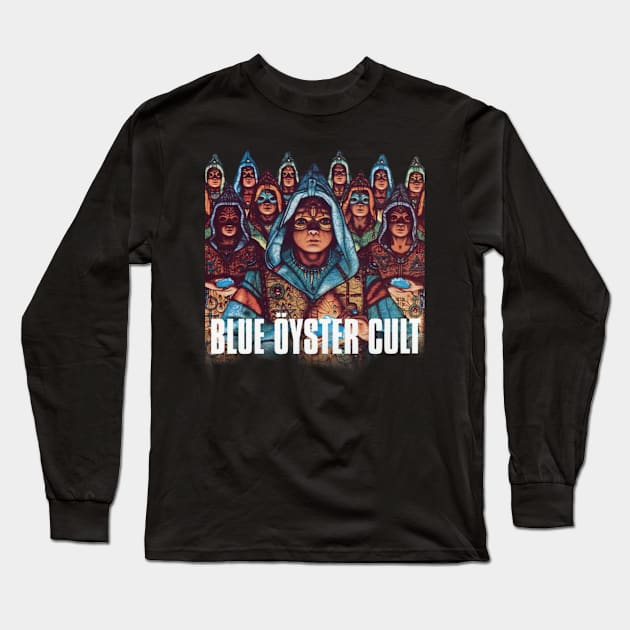 Golden Blue Cult Long Sleeve T-Shirt by perdewtwanaus